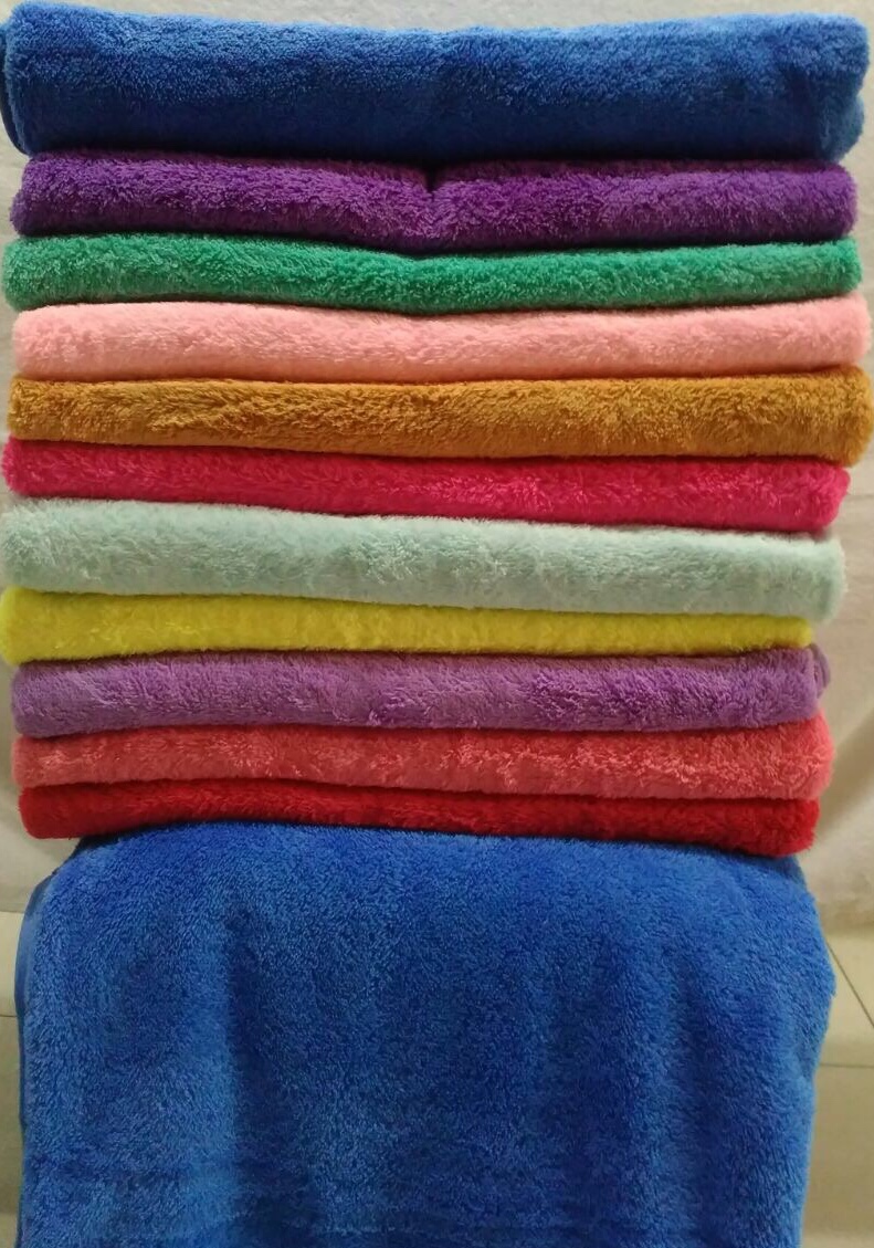 Handuk microfibre polos super lembut 70x140